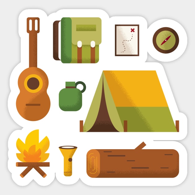 Camping Sticker by Malchev